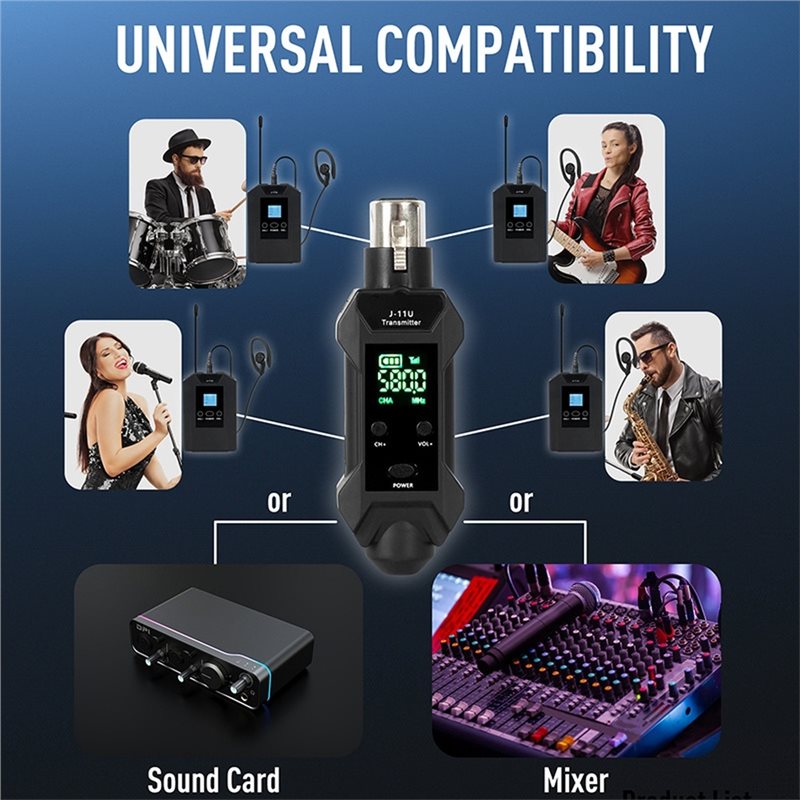 J-11U 무선 인이어 모니터 스테레오 스테이지 리턴  - In Ear Monitors For Singers 리뷰 및 가격