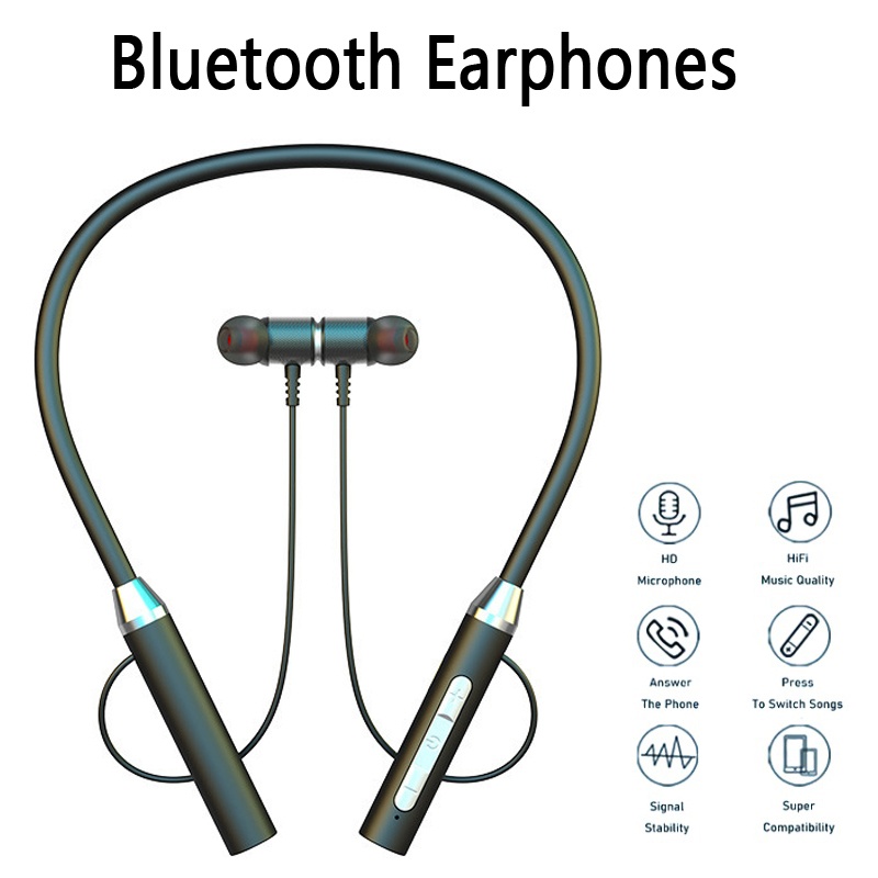 9D 무선 블루투스 이어폰 넥밴드 헤드폰 게임용 스테레 - Magnetic Neckband Sports Earphones 리뷰 및 가격